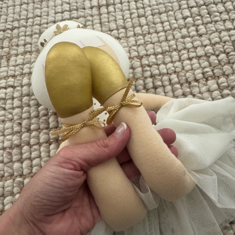 ALIMROSE White and Gold Baby Ballerina Doll - Picture 5 of 6